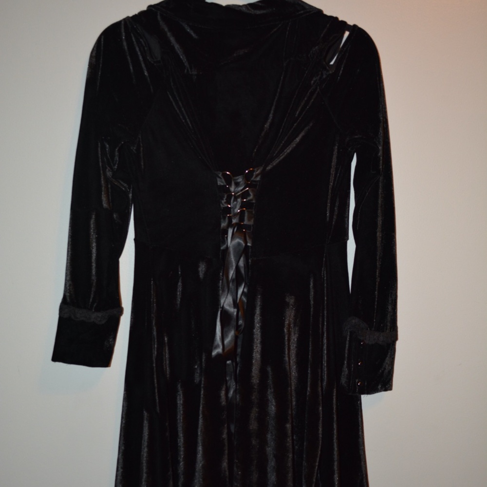 Crushed Velvet and Lace Corset Dress